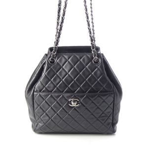 Chanel 23rd Lambskin Matelasse Drawstring Silver Hardware Chain Bucket Shoulder